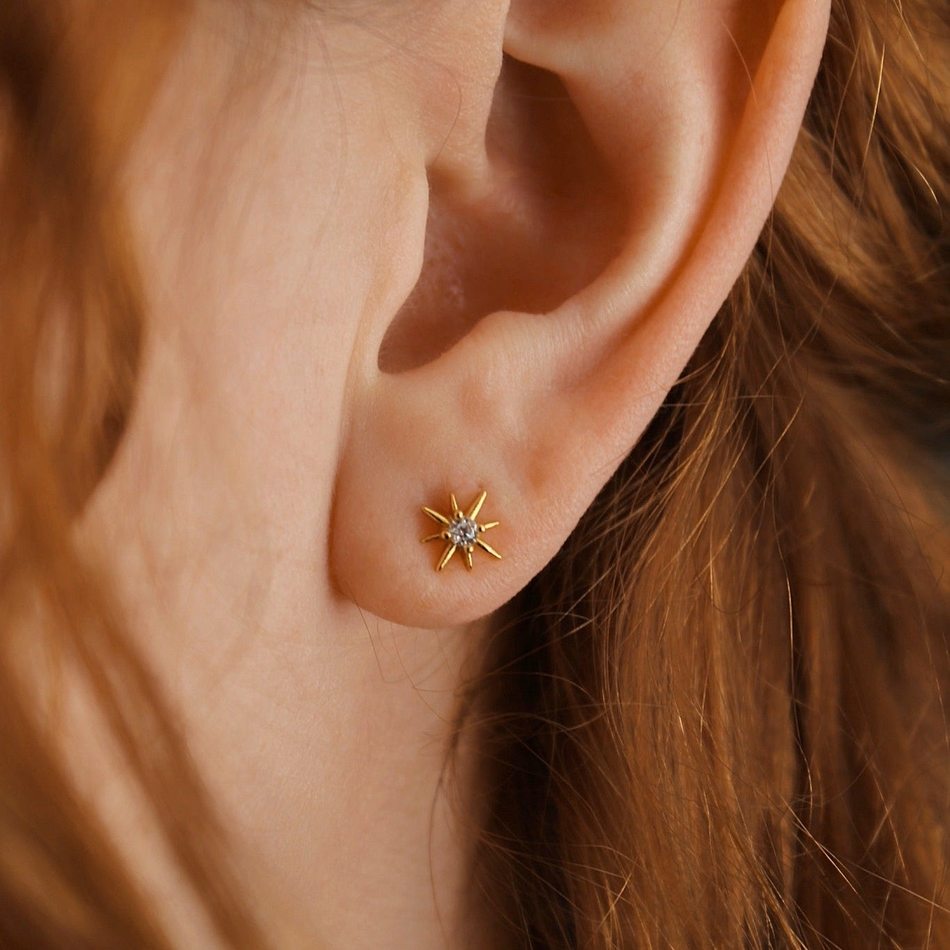 Nova Dream Ohrringe – Stern Ohrstecker Gold & Silber mit Zirkonia