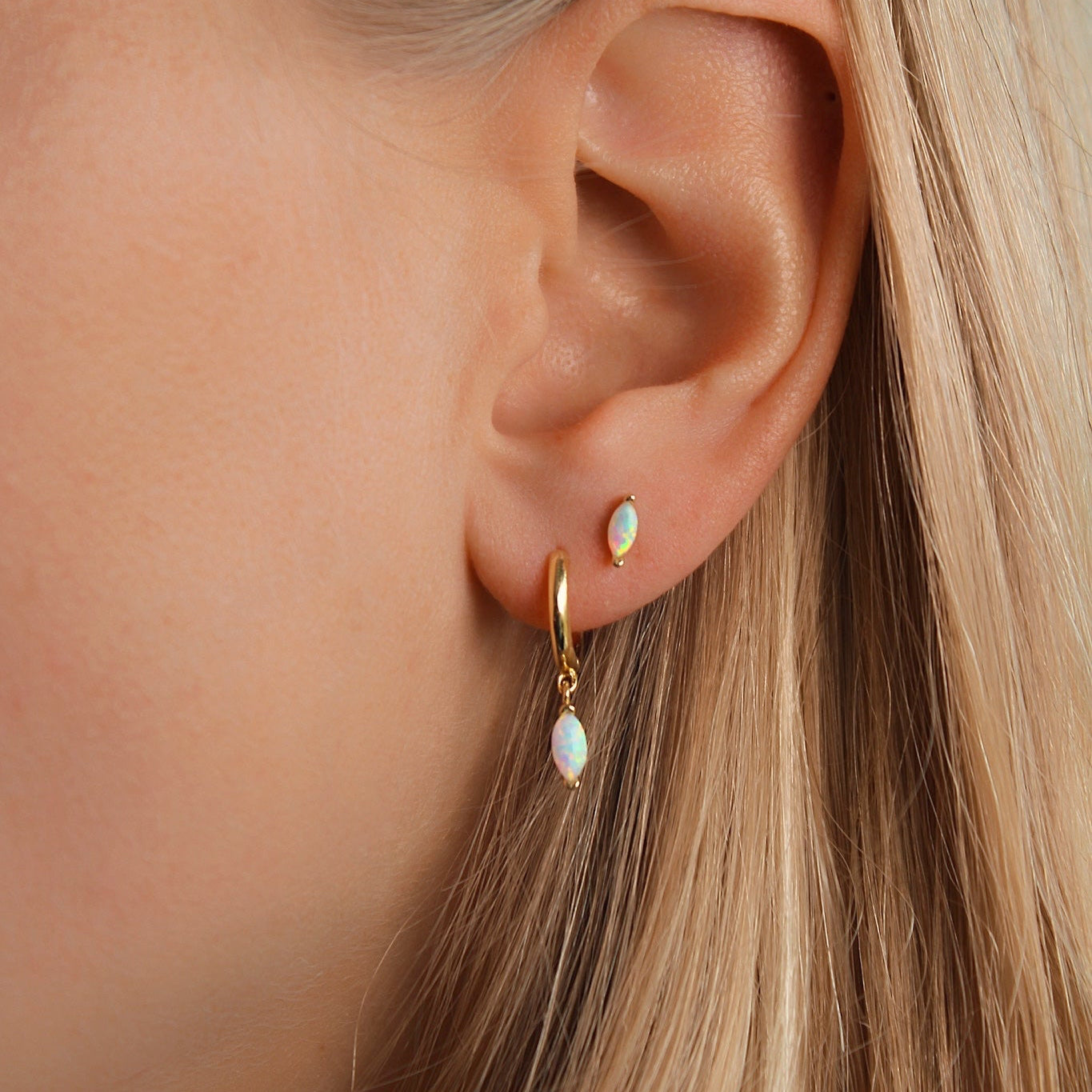 "Oana" Marquise Opal Ohrstecker