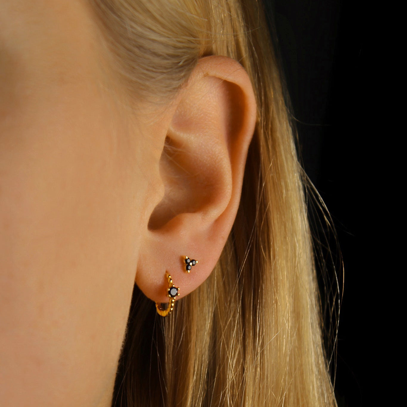 "Sparkling Blossom" Ohrstecker und Creolen Set