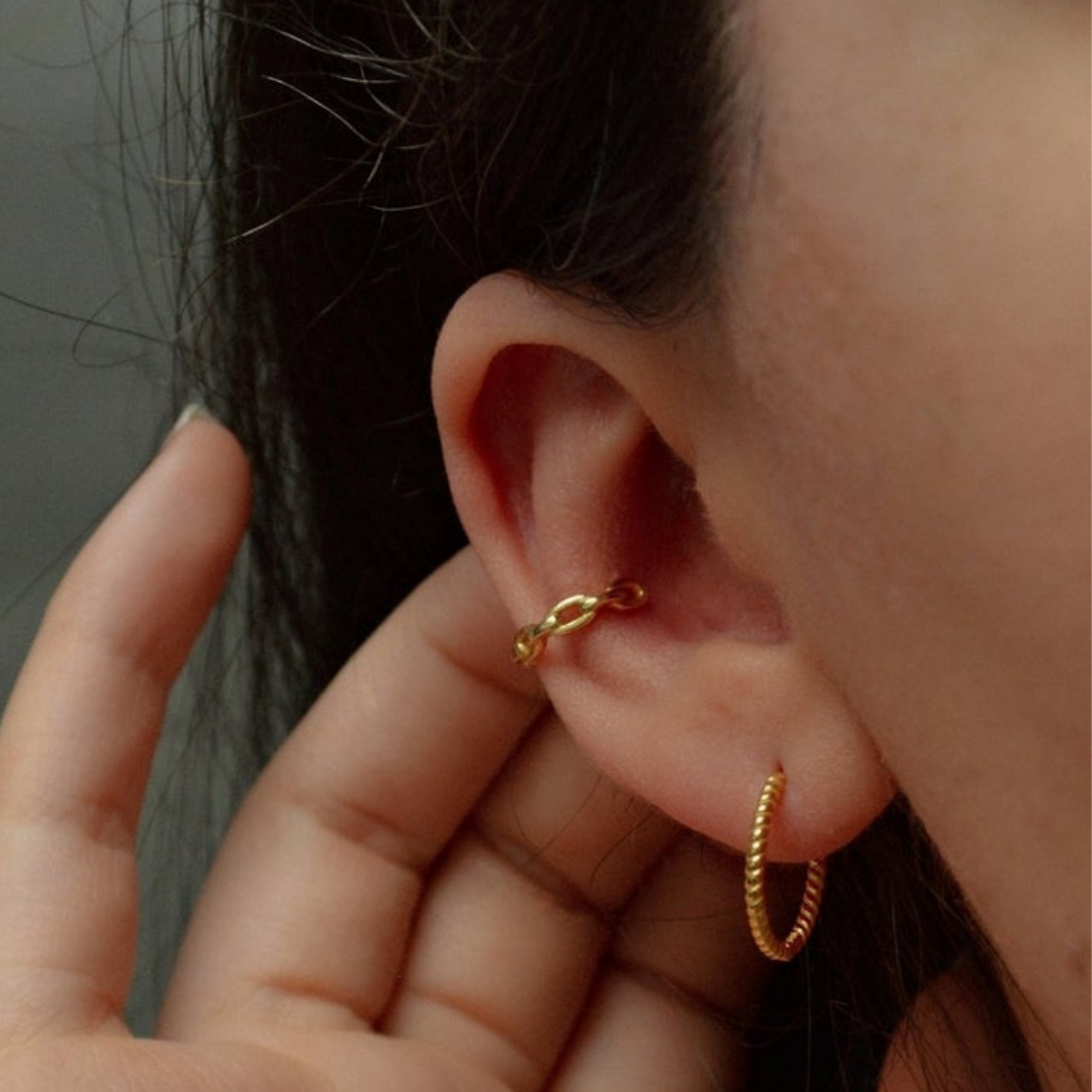 IDASBLUE "DaintyChain" Earcuff Gold